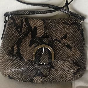 Coach snake print crossbody bag